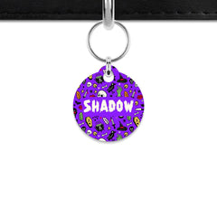 Spooky Halloween Pattern Mini Pet ID Tag