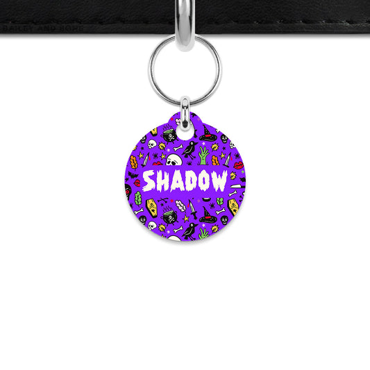 Spooky Halloween Pattern Mini Pet ID Tag