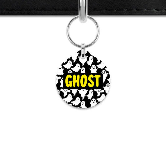 Ghost Pattern Mini Pet ID Tag