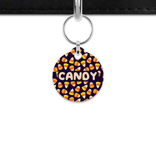 Candy Corn Pattern Mini Pet ID Tag