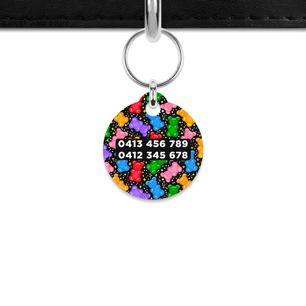 Black Gummy Bears Mini Pet ID Tag