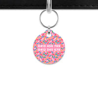 Pink Birthday Sprinkles Mini Pet ID Tag