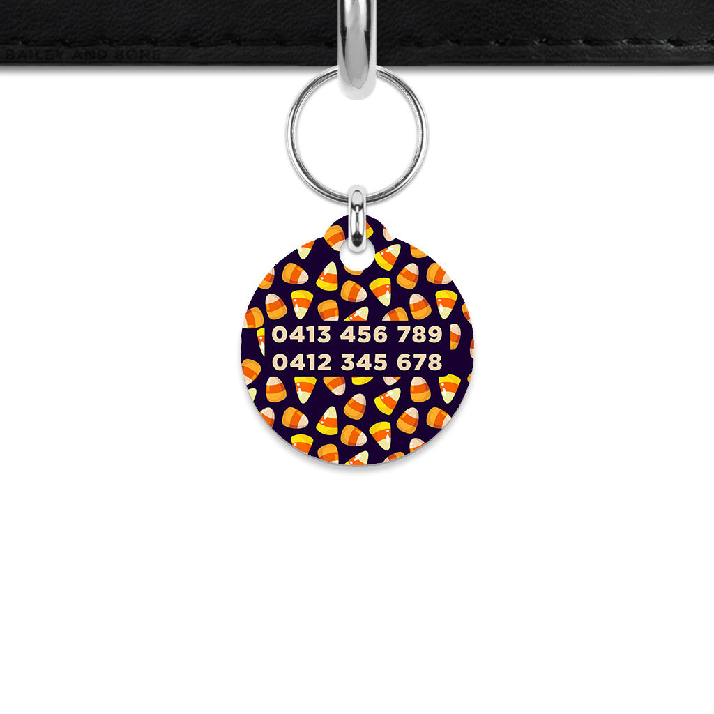 Candy Corn Pattern Mini Pet ID Tag