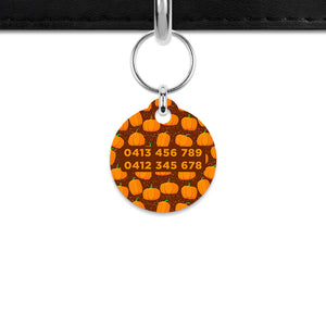 Pumpkin Pattern Mini Pet ID Tag