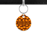 Pumpkin Pattern Mini Pet ID Tag