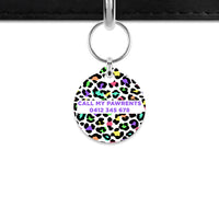 Pastel Leopard Print Mini Pet ID Tag