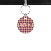 Winter Gingham Mini Pet ID Tag