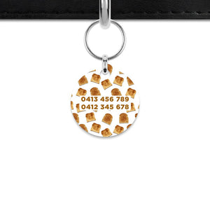 Toast Pattern Mini Pet ID Tag