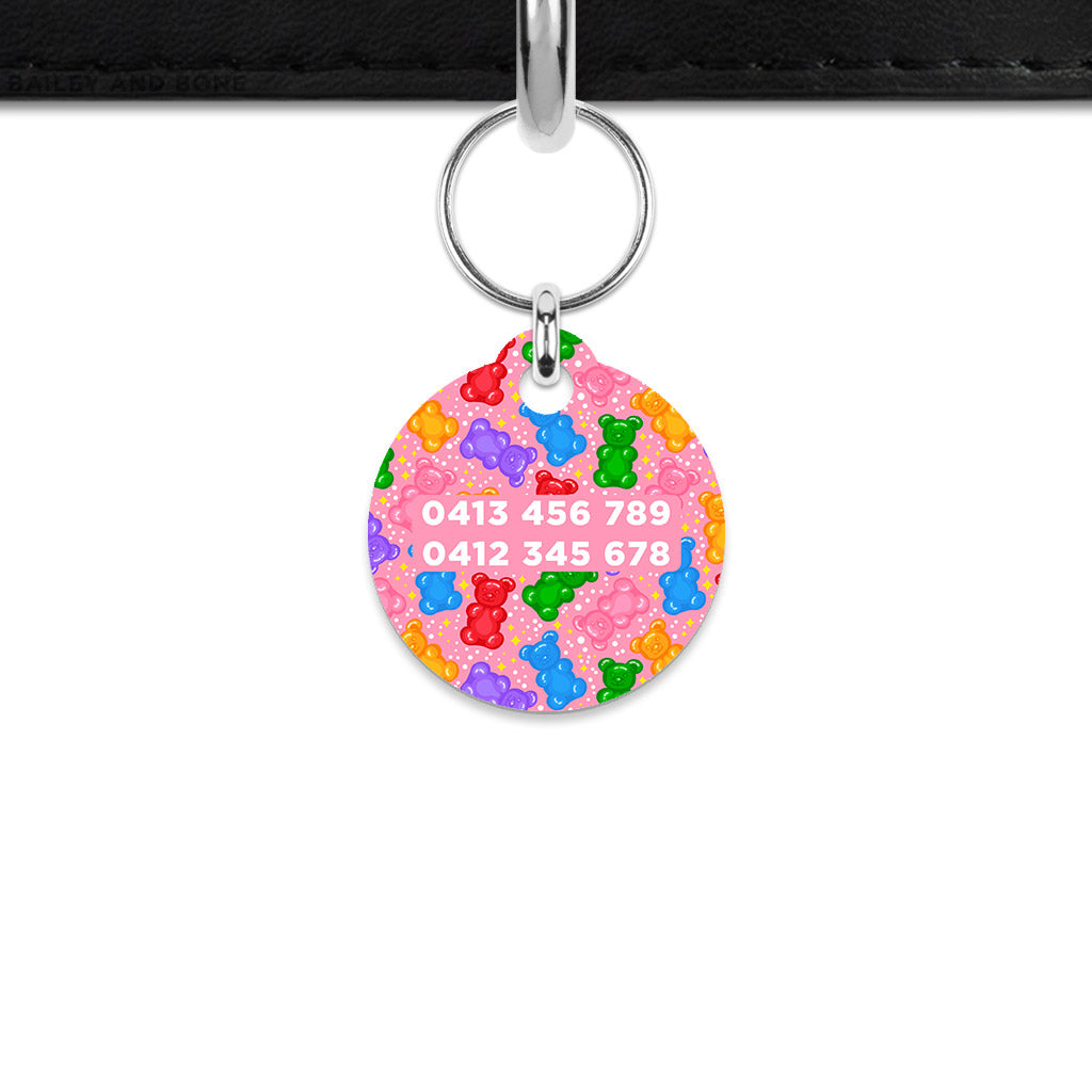 Pink Gummy Bears Mini Pet ID Tag