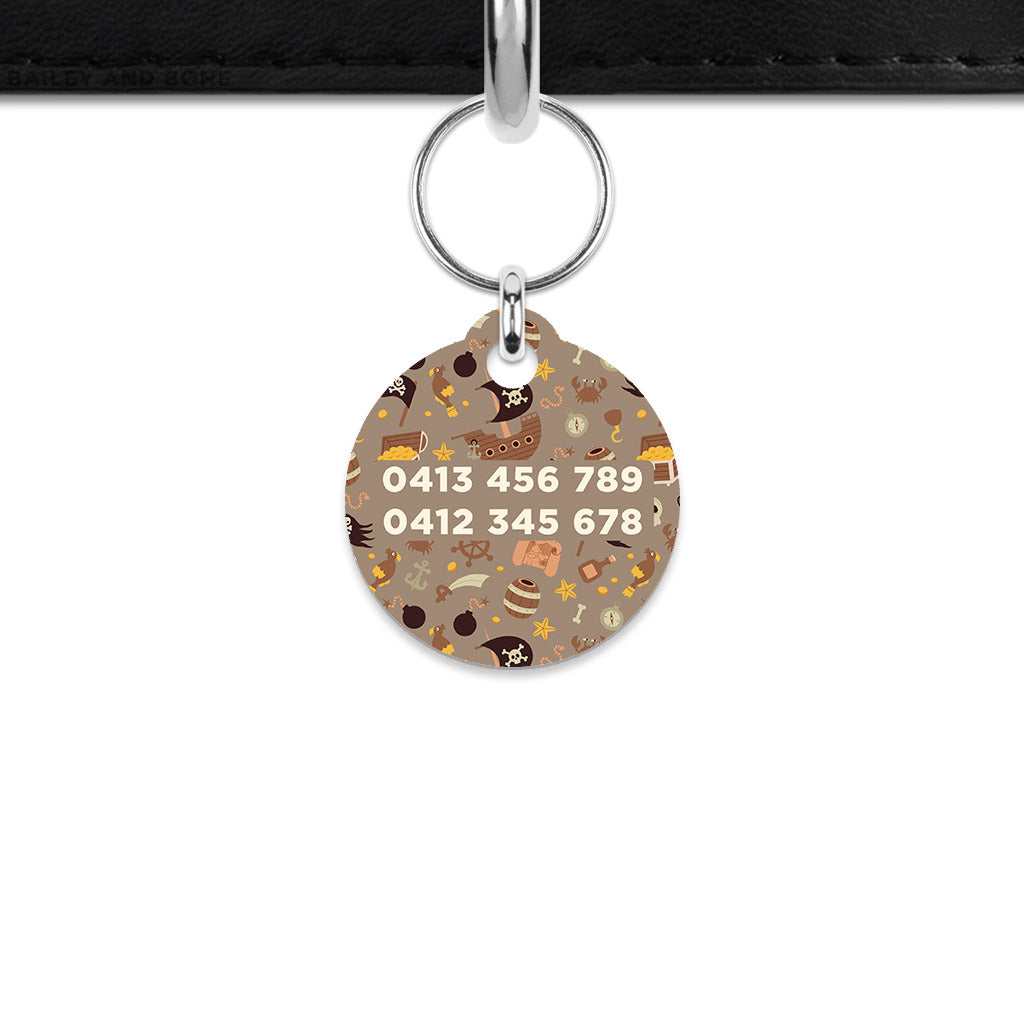Pirates Pattern Mini Pet ID Tag
