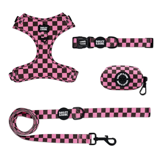 Pink and Brown Checkers Bailey Bundle