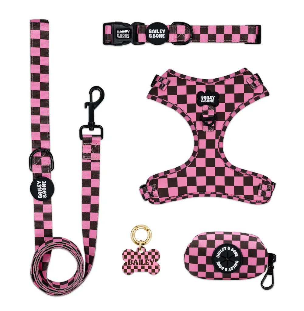 Pink and Brown Checkers Complete Bundle