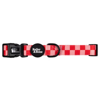 Pink And Red Checkers Collar And Lead Bundle