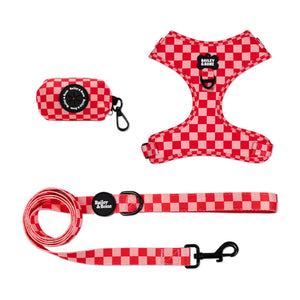 Pink And Red Checkers Harness Bundle