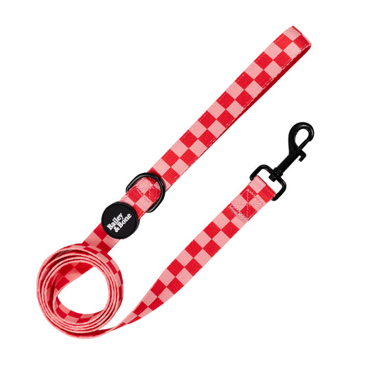 Pink And Red Checkers Lead