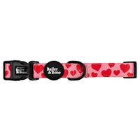 Pink And Red Love Hearts Collar And Lead Bundle