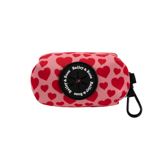 Pink And Red Love Hearts Poop Bag Holder