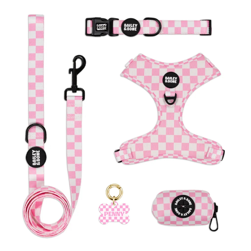 Pink And White Checkers Complete Bundle