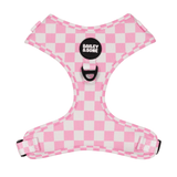 Pink And White Checkers Dog Harness