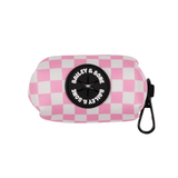 Pink And White Checkers Poop Bag Holder