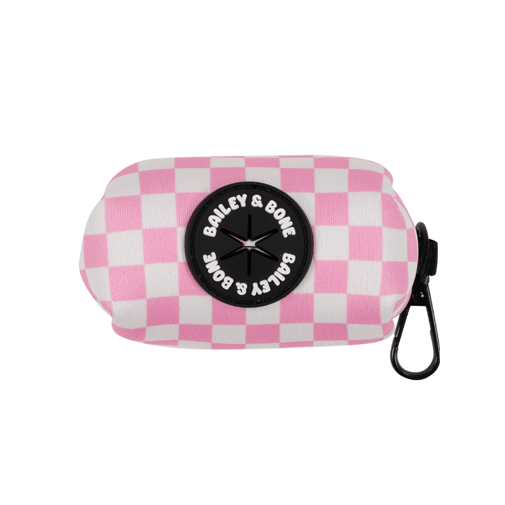 Pink And White Checkers Collar And Lead Bundle