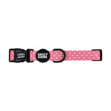 Pink And White Polka Dots Dog Collar