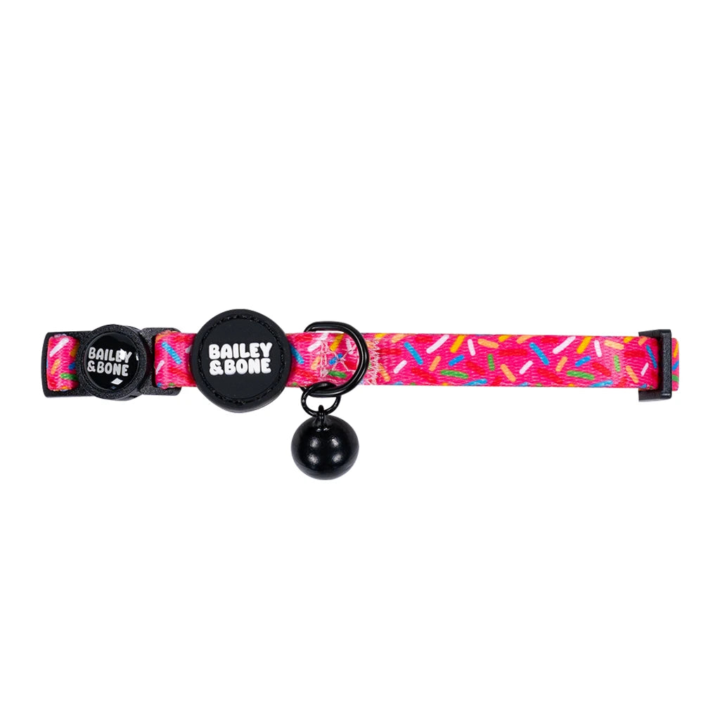 Pink Birthday Sprinkles Cat Collar