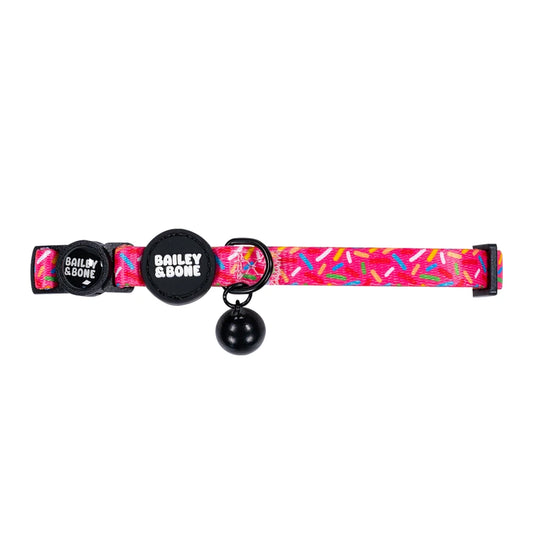 Pink Birthday Sprinkles Cat Collar