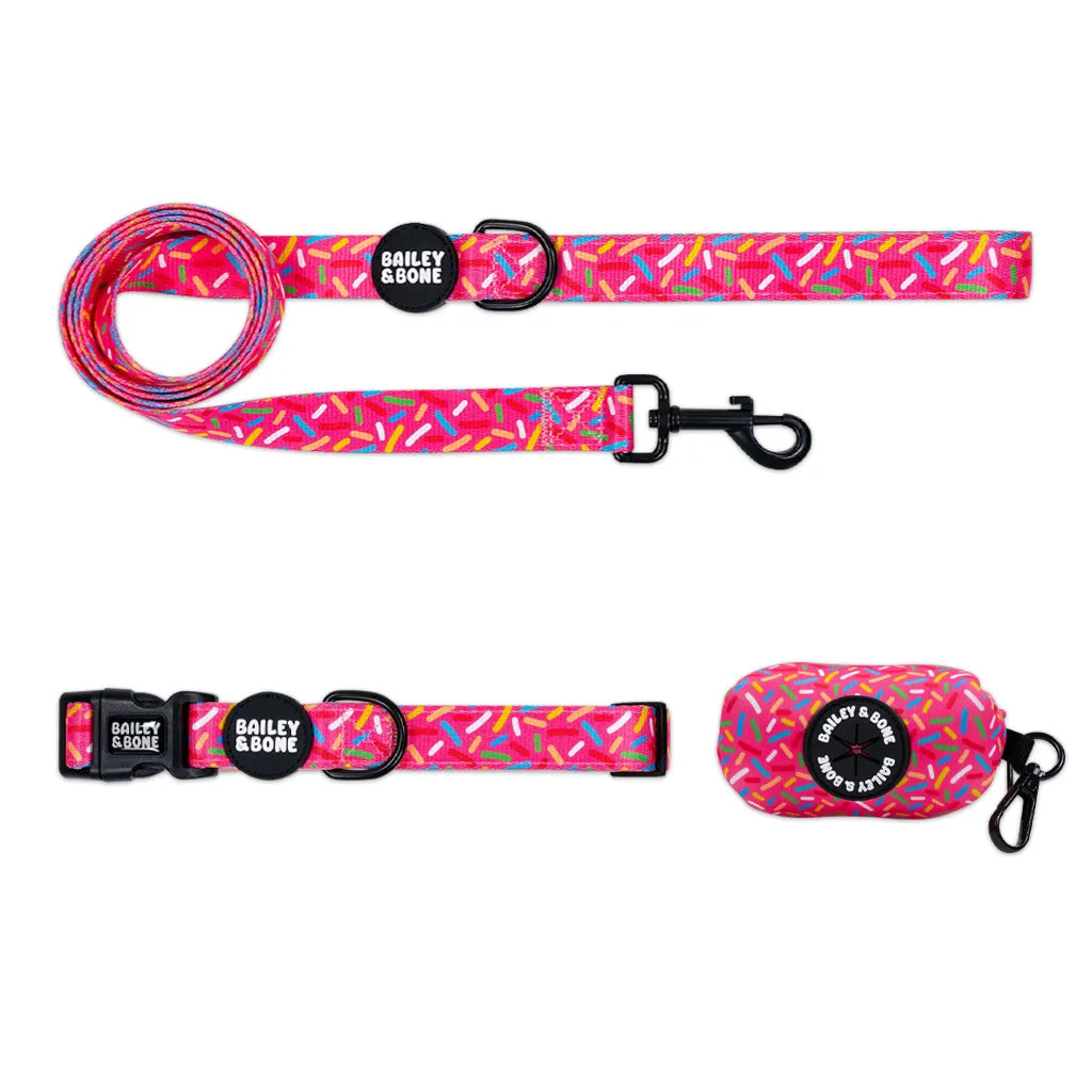 Pink Birthday Sprinkles Collar Bundle
