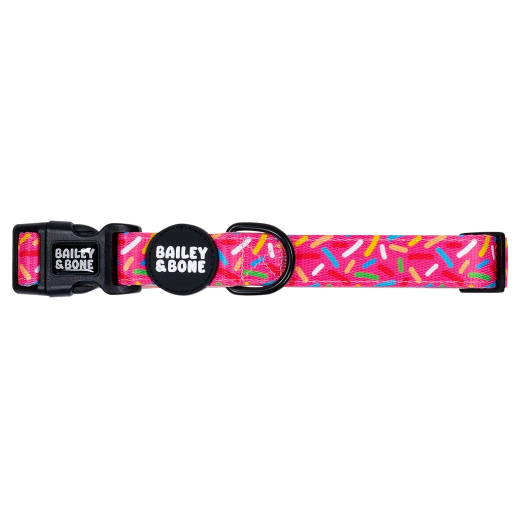 Pink Birthday Sprinkles Dog Collar