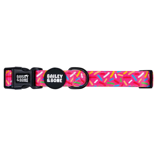 Pink Birthday Sprinkles Dog Collar