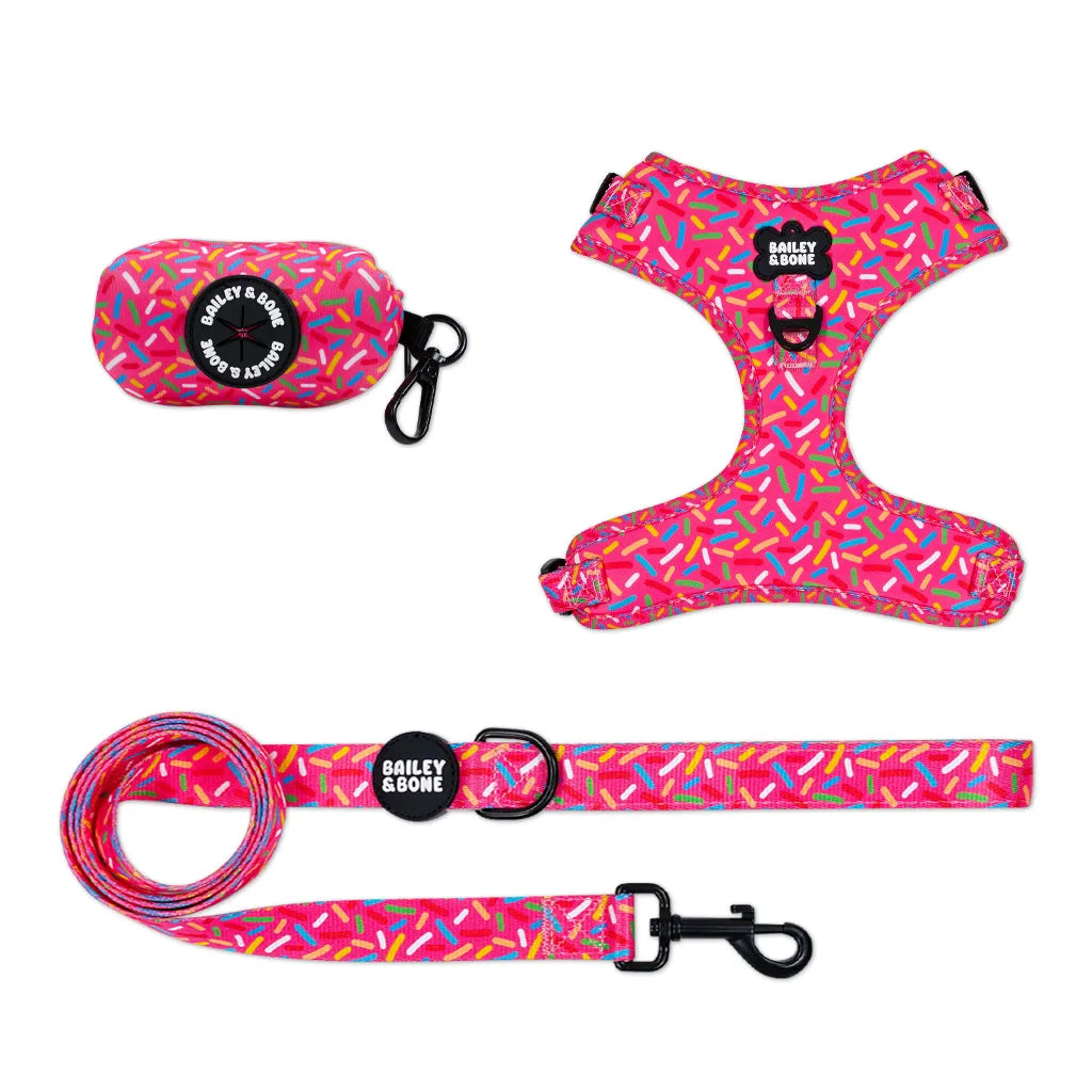 Pink Birthday Sprinkles Harness Bundle