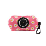 Pink Daisy Pattern Poop Bag Holder