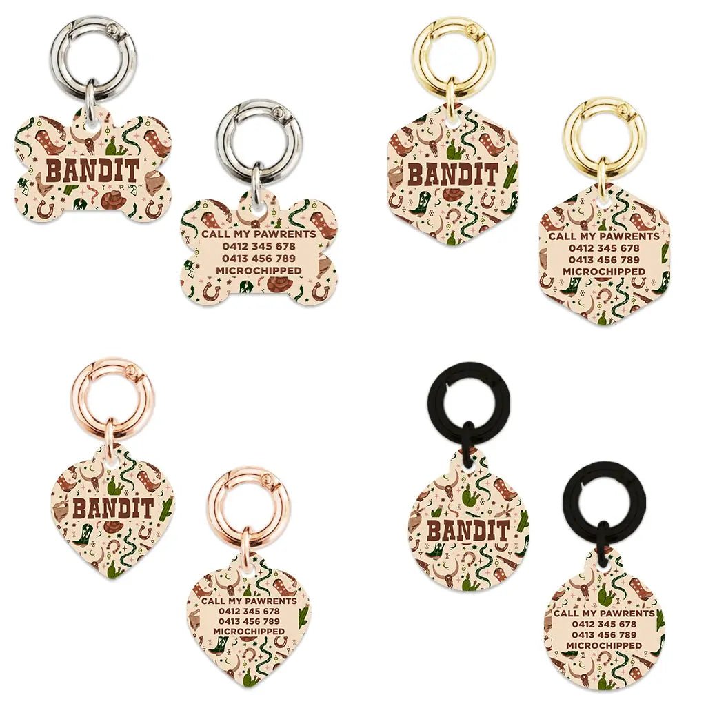 Wild Wild West Pet Tag And Collar Bundle