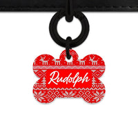 Bailey And Bone Bone / Black Christmas Sweater Pet Tag