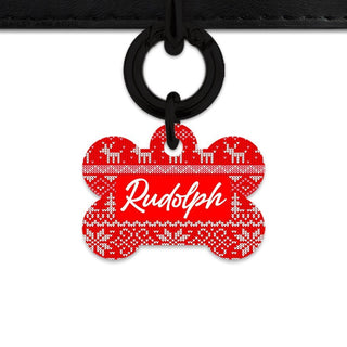 Bailey And Bone Bone / Black Christmas Sweater Pet Tag