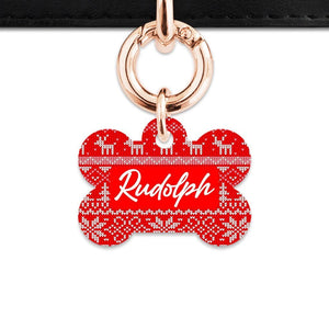 Bailey And Bone Bone / Rose Gold Christmas Sweater Pet Tag