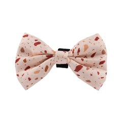 Brown And Beige Terrazzo Bow Tie
