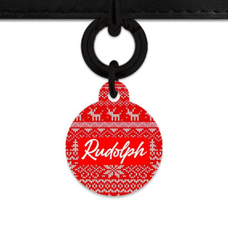 Bailey And Bone Circle / Black Christmas Sweater Pet Tag