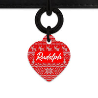 Bailey And Bone Heart / Black Christmas Sweater Pet Tag