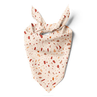 Bailey And Bone Pet Bandana Brown And Beige Terrazzo Pet Bandana
