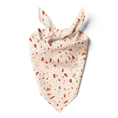 Brown And Beige Terrazzo Dog Bandana
