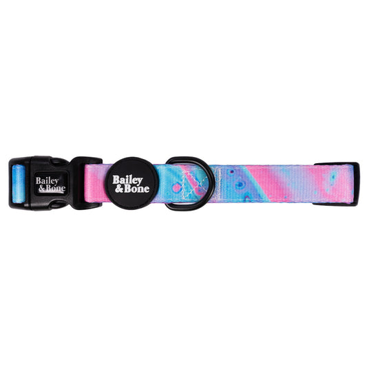 Bailey And Bone Pet Collar Blue And Purple Marble Pet Collar