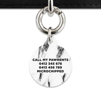 Bailey And Bone Pet ID Tags Black And White Marble Pet Tag