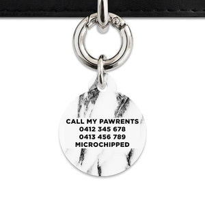 Bailey And Bone Pet ID Tags Black And White Marble Pet Tag