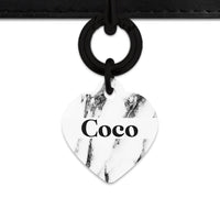 Bailey And Bone Pet ID Tags Black And White Marble Pet Tag