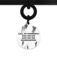 Bailey And Bone Pet ID Tags Black And White Marble Pet Tag