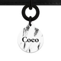 Bailey And Bone Pet ID Tags Black And White Marble Pet Tag