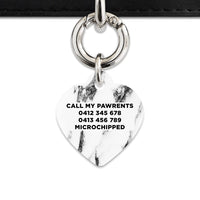 Bailey And Bone Pet ID Tags Black And White Marble Pet Tag