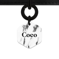 Bailey And Bone Pet ID Tags Black And White Marble Pet Tag